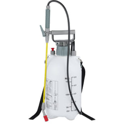 Relaxdays - Pulvérisateur à pression, 5 l, protection & arrosage des plantes, buse réglable, graduations, blanc et gris