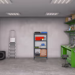 Tagère à charge lourde, 4 niveaux, hlp 156x80x40 cm, supporte jusqu'à 280 kg, cave, garage, métal, anthracite - Relaxdays