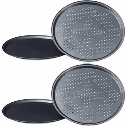 Avec ce lot de plaques de cuisson pour pizza vous pouvez préparer jusqu'à 4 pizza en même temps. Il vous suffit de déposer le ...