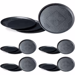 Avec ce lot de plaques de cuisson pour pizza vous pouvez préparer jusqu'à 20 pizza en même temps. Il vous suffit de déposer l ...