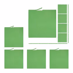 24x Tapis de sport 60 x 60 cm EVA surface totale 9 m² protection pour appareils de fitness vert