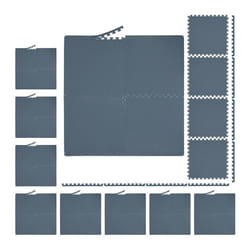 40x Tapis de sport 60x60 cm EVA surface totale 15 m² protection pour appareils de fitness gris