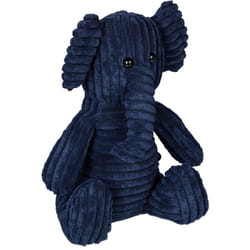 Relaxdays - Butoir de porte en forme d'éléphant, en tissu, rempli de sable, 27 x 19 x 21 cm, pour chambre d'enfant, bleu