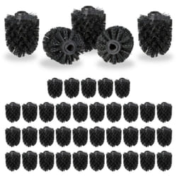 Relaxdays Tête de rechange pour brosse WC lot de 40 orifice intérieur 12 mm Diamètre 7 cm, 2 couleurs