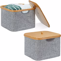 Ce panier de rangement en tissu offre un espace de rangement et peut servir pour diverses utilisations. La boîte de rangement ...