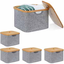 Ce panier de rangement en tissu offre un espace de rangement et peut servir pour diverses utilisations. La boîte de rangement ...
