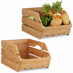 Cette cagette en bois universelle est très stable. L’apparence naturelle est due au matériau utilisé. Le bambou est résistant ...