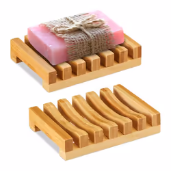Porte-savon bambou lot de 2 grille résiste à l’humidité support pour savonnette solide H x L: 115 x 85 cm nature