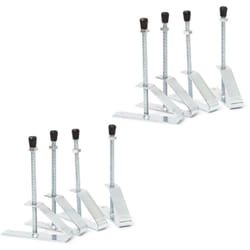 Relaxdays - Support mural pour pneus, porte-pneus accessoire, garage, Lot de 8, métal anti-choc, protection jante, argenté