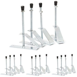 Relaxdays - Support mural pour pneus, porte-pneus accessoire, Lot de 16, métal anti-choc, protection jante, argenté