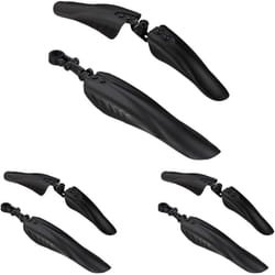 Relaxdays - Lot garde-boue, set de 3, protection avant et arrière, roues avec 24-28 pouces, pour différentes tiges selle, noir
