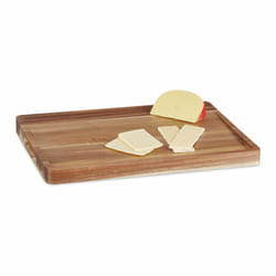 Relaxdays - Planche à découper, support massif en bois d'acacia, découpe & service, LxP: 43x33 cm, plateau, nature