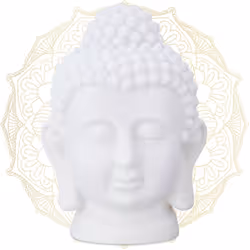 Cette petite statue tête de bouddha est la décoration parfaite pour créer une ambiance relaxante dans votre chez-vous. La têt ...