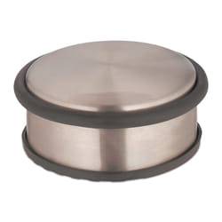 Relaxdays Butoir de porte, acier inoxydable et caoutchouc, lourd et plat, antidérapant, anneau, HD : 4 x 10 cm, bronze