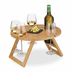 Relaxdays Mini-Table portative Ronde Pliante - 10044135