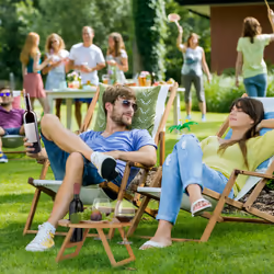 Relaxdays Mini-Table portative Ronde Pliante - 10044135