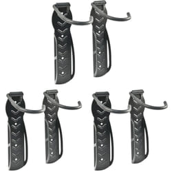 Relaxdays - Lot de 6 supports à vélo, rangement mural, à accrocher, noir