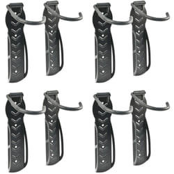 Relaxdays - Lot de 8 supports à vélo, rangement mural, à accrocher, noir