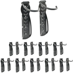 Relaxdays - Lot de 20 supports à vélo, rangement mural, à accrocher, noir
