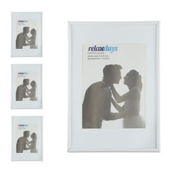 Cadre photo lot de 4 DIN A4 passe-partout 15 x 20 cm portrait ou paysage porte-photo à poser ou à suspendre blanc