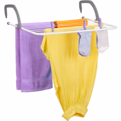 Cet étendoir vous permettra de suspendre vos serviettes, chaussettes ou tee-shirts de manière peu encombrante. De plus, ce sé ...