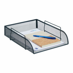 Relaxdays - Range-documents, empilable, range-lettres pour format A4, hlp : 6,5x27x34 cm, métal design maille, anthracite