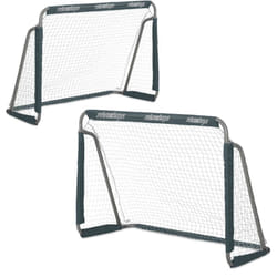 Relaxdays - Cage de football, lot 2, enfants et adultes, métal, but stable pour foot, h x l x p : 110 x 150 x 75 cm, grise