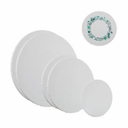 Relaxdays toiles à peindre rondes, lot de 6, toiles de peinture, 3 tailles, pour aquarelle et acrylique, blanches