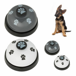 Relaxdays - Cloche d'entraînement en lot de 4, pour votre chien ou chat, sonnette pratique, HxD : 4,5 x 7 cm, multicolore