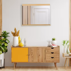 Relaxdays - Miroir mural avec surface de rangement, bambou et verre, HL 68,5x90 cm, salle bain, chambre, dressing, nature - Vue supplémentaire 5