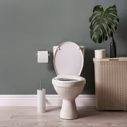 Relaxdays - Support pour papier toilette, sans perçage, acier inoxydable, autocollant, HxLxP: 4,5x13,5x7 cm, argenté