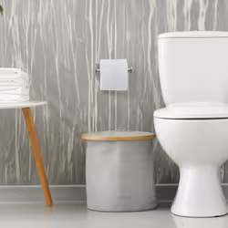 Relaxdays - Support pour papier toilette, sans perçage, acier inoxydable, autocollant, HxLxP: 4,5x13,5x7 cm, argenté