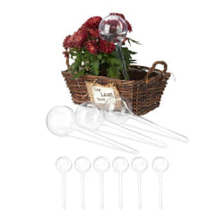 Relaxdays Bulle d’arrosage pour vos plantes et fleurs lot de 10 plastique 250 ml H x D : 28 x 8 cm transparent