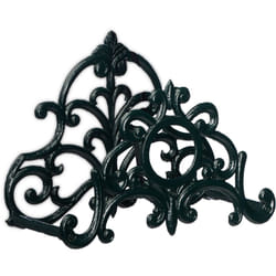 Relaxdays - Support mural pour tuyau d'arrosage, design antique/vintage, fonte de fer, hlp 24,5x31,5x15,5 cm, vert foncé