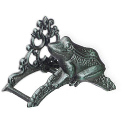 Relaxdays - Support mural pour votre tuyau d'arrosage, grenouille, vintage, fonte de fer, hlp 18,5x26,5x16,5 cm, vert