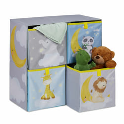 Tagère pour enfants motif nuit, HxLxP : 59,5x60,5x30 cm, étagère de rangement, chambre d'enfant, multicolore - Relaxdays