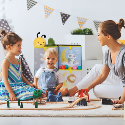 Tagère pour enfants motif nuit, HxLxP : 59,5x60,5x30 cm, étagère de rangement, chambre d'enfant, multicolore - Relaxdays