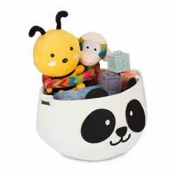 Relaxdays 4052025449865, Panier de rangement, Noir, Blanc, Rond, Coton, Image, Chambre d'enfant