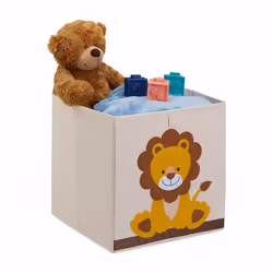 Relaxdays 4052025449896, Boîte de rangement, Beige, Gris, Carré, Carton, Toison, Polyester, Image, Intérieure