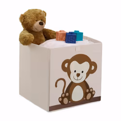 Relaxdays 4052025449926, Boîte de rangement, Beige, Marron, Carré, Carton, Toison, Polyester, Image, Intérieure