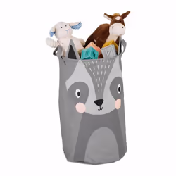 Relaxdays 4052025449995, Panier de rangement, Noir, Gris, Rose, Blanc, Rond, Coton, Image, Chambre d'enfant