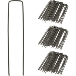 Piquets de fixation en lot de 150, 15 cm de long, diamètre de 2 mm, crochets u, acier, géotextiles, anthracite - Relaxdays