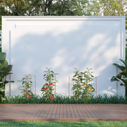 Relaxdays Tuteur à tomates en lot de 4, métal et plastique, hauteur : 60 cm, 3 anneaux réglables, pour plantes, marron