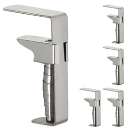 Relaxdays - Pinces pour nappe, lot de 5, clips réglables pour table épaisse, acier inoxydable, jusqu'à 4 cm, argenté