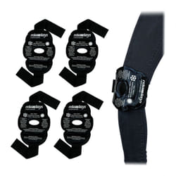 Relaxdays - Poches de gel genoux, lot de 4, compresses effet chaud ou froid, réutilisables, avec fermeture à scratch, noir