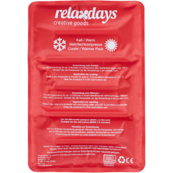 Poche de glace, chaud et froid, 25 x 36 cm, gel, premiers secours, pochettes réutilisables, rouge - Relaxdays