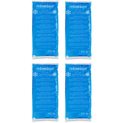 Poches de glace, lot de 4, chaud et froid, 12 x 29 cm, premiers secours, pochettes réutilisables, bleu - Relaxdays