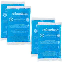 Poches de glace, lot de 4, chaud et froid, 9 x 15 cm, premiers secours, pochettes réutilisables, bleu - Relaxdays