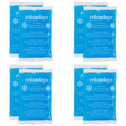 Poches de glace, lot de 8, chaud et froid, 9 x 15 cm, premiers secours, pochettes réutilisables, bleu - Relaxdays
