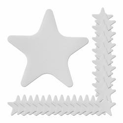 Relaxdays - Autocollant de baignoire, lot de 30, sticker en forme d'étoile de mer, antidérapant, plastique, transparent